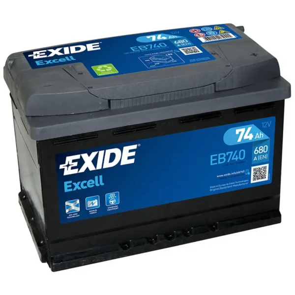 Akumulator 12V-74AH D+ EB740 EXIDE EXCELL